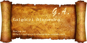 Galgóczi Alexandra névjegykártya