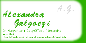 alexandra galgoczi business card